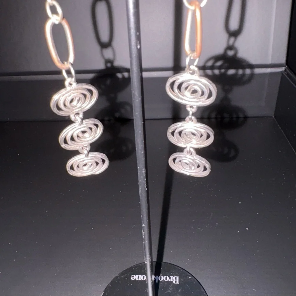 Silver Spiral Minimalist Earrings